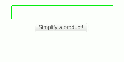 Simplification of a products
